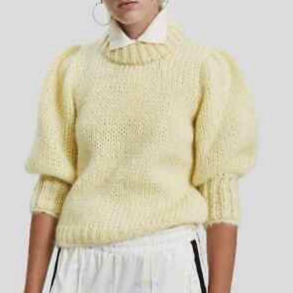 Ganni Julliard Puff Sleeve Sweater never worn!